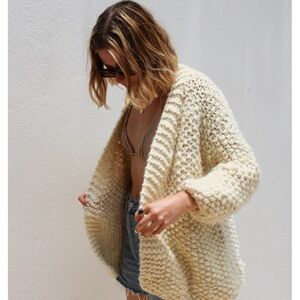 Prima de Sur 100% wool handknit Deia Cardigan